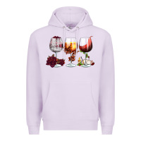 Lilac hallothanksmas halloween thanksgiving  christmas wine Premium Hoodie - FaDigitalArtStudio