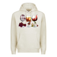 Oatmeal Heather hallothanksmas halloween thanksgiving  christmas wine Premium Hoodie - FaDigitalArtStudio
