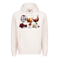 Pale Pink hallothanksmas halloween thanksgiving  christmas wine Premium Hoodie - FaDigitalArtStudio