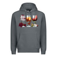Rock hallothanksmas halloween thanksgiving  christmas wine Premium Hoodie - FaDigitalArtStudio