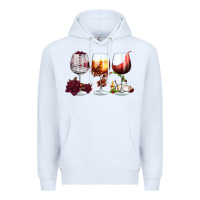 White hallothanksmas halloween thanksgiving  christmas wine Premium Hoodie - FaDigitalArtStudio