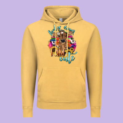 Holy Cow I Am Cute Baby Cow Vintage Hoodie Designed By Howdyjamesfarm