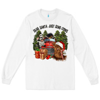 White dear santa just send cows Long Sleeve Tee - CowGirlArtShop