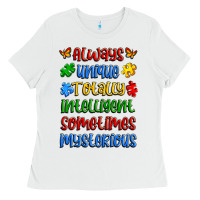White always unique totally intelligent sometimes myster Ladies Tee - Artiststas