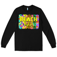 Black beach vibes summer brushstroke Long Sleeve Tee - Jasminsmagicworld