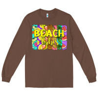 Chestnut beach vibes summer brushstroke Long Sleeve Tee - Jasminsmagicworld