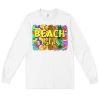 White beach vibes summer brushstroke Long Sleeve Tee - Jasminsmagicworld