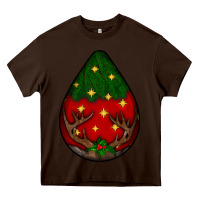 Chocolate Brown Christmas  teardrop Heavy Core Tee - BundleAndBundleShop