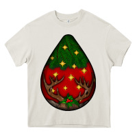 Cream Christmas  teardrop Heavy Core Tee - BundleAndBundleShop