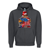 Smoke America Zipper Hoodie - CowhideDigitalArt