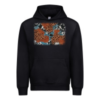 Black leopard cowhide background Urban Hoodie - BarkalooDesign