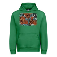 Emerald leopard cowhide background Urban Hoodie - BarkalooDesign