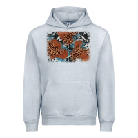 Heather Grey leopard cowhide background Urban Hoodie - BarkalooDesign