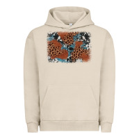 Pigment French Oak leopard cowhide background Urban Hoodie - BarkalooDesign