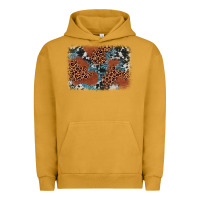 Pigment Peanut Butter leopard cowhide background Urban Hoodie - BarkalooDesign
