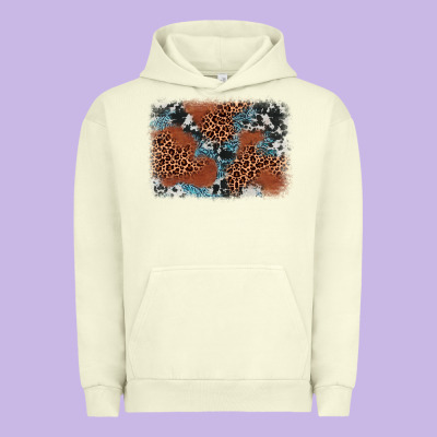 Leopard Cowhide Background Urban Hoodie Designed By Barkaloodesign