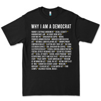 Black Why I am a Democrat cool political outfit for democrats Long Sleeve Premium Tee - lanVoArt