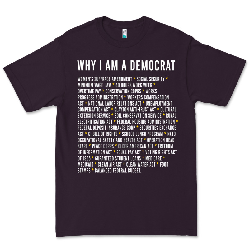Why I Am A Democrat Cool Political Outfit For Democrats Long Sleeve Premium Tee by lanVoArt | Teevron