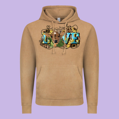 Love Baby Cow Vintage Hoodie Designed By Howdyjamesfarm