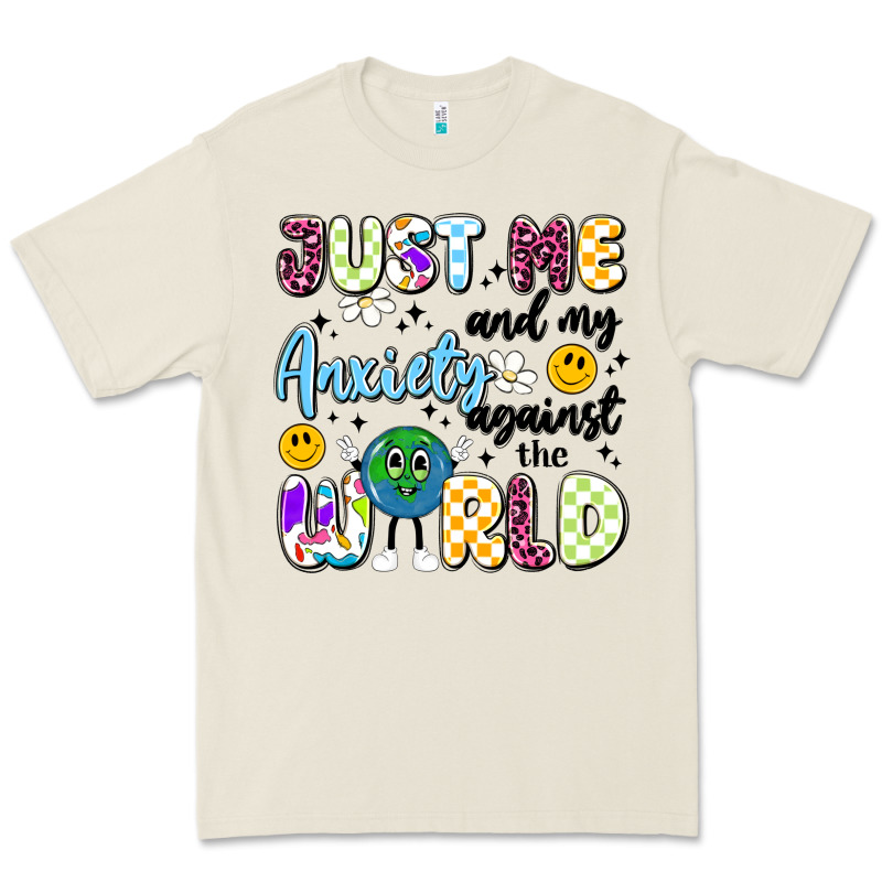 Just Me And My Anxiety Against The World Premium Tee by Artiststas | Teevron