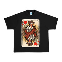 Black Queen Of Hearts Cowgirl Urban Heavy Tee - HowdyJamesFarm