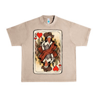 French Oak Queen Of Hearts Cowgirl Urban Heavy Tee - HowdyJamesFarm