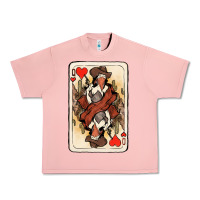 Salmon Queen Of Hearts Cowgirl Urban Heavy Tee - HowdyJamesFarm