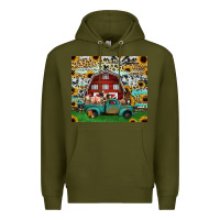 Army Green farm animals red barn tumbler 20oz Premium Hoodie - Jasminsmagicworld