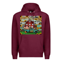 Burgundy farm animals red barn tumbler 20oz Premium Hoodie - Jasminsmagicworld