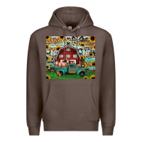 Coffee farm animals red barn tumbler 20oz Premium Hoodie - Jasminsmagicworld