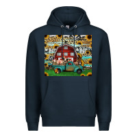 Navy farm animals red barn tumbler 20oz Premium Hoodie - Jasminsmagicworld