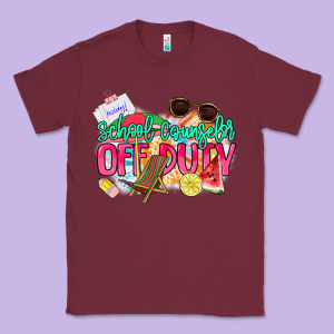 School Counselor Off Duty Classic Tee Designed By Nancycooperartshop