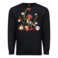 Black brachiosaurus with baseball Premium Sweatshirt - Artiststas
