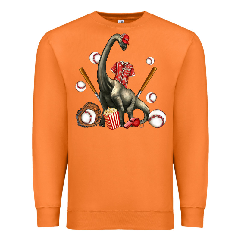 Brachiosaurus With Baseball Premium Sweatshirt by Artiststas | Teevron