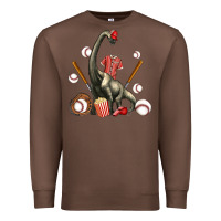 Chestnut brachiosaurus with baseball Premium Sweatshirt - Artiststas