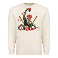 Sandshell brachiosaurus with baseball Premium Sweatshirt - Artiststas