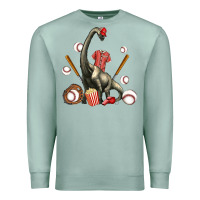 Seafoam brachiosaurus with baseball Premium Sweatshirt - Artiststas