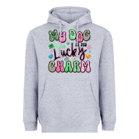 Heather Grey my dog is my lucky charm Heavyweight Hoodie - Artiststas
