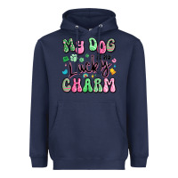 Navy my dog is my lucky charm Heavyweight Hoodie - Artiststas
