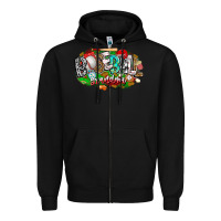 Black baseball grandma Zipper Hoodie - CowhideDigitalArt