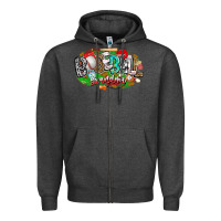 Charcoal Heather baseball grandma Zipper Hoodie - CowhideDigitalArt