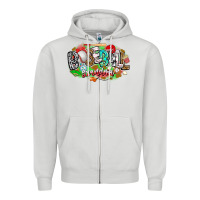 Dove Grey baseball grandma Zipper Hoodie - CowhideDigitalArt