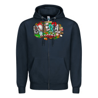 Navy baseball grandma Zipper Hoodie - CowhideDigitalArt