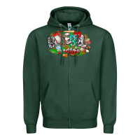 Sports Green baseball grandma Zipper Hoodie - CowhideDigitalArt