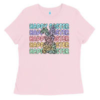 Bubblegum Pink happy easter Ladies Tee - Artiststas