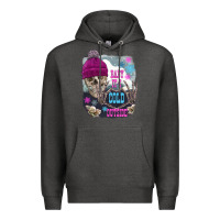 Charcoal Heather skeleton baby it's cold outside Premium Hoodie - FaDigitalArtStudio