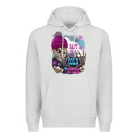 Dove Grey skeleton baby it's cold outside Premium Hoodie - FaDigitalArtStudio