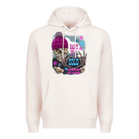 Pale Pink skeleton baby it's cold outside Premium Hoodie - FaDigitalArtStudio