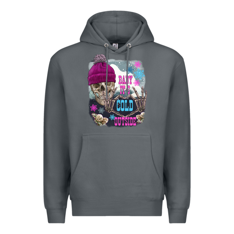 Skeleton Baby It's Cold Outside Premium Hoodie by FaDigitalArtStudio | Teevron