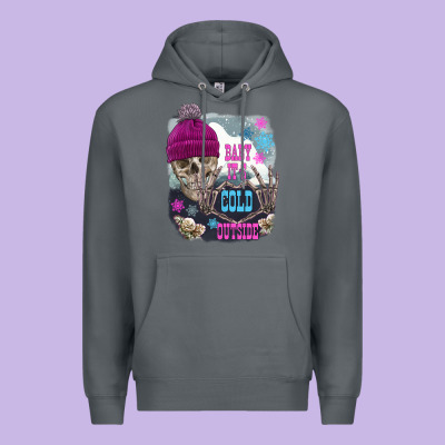 Skeleton Baby It's Cold Outside Premium Hoodie Designed By Fadigitalartstudio